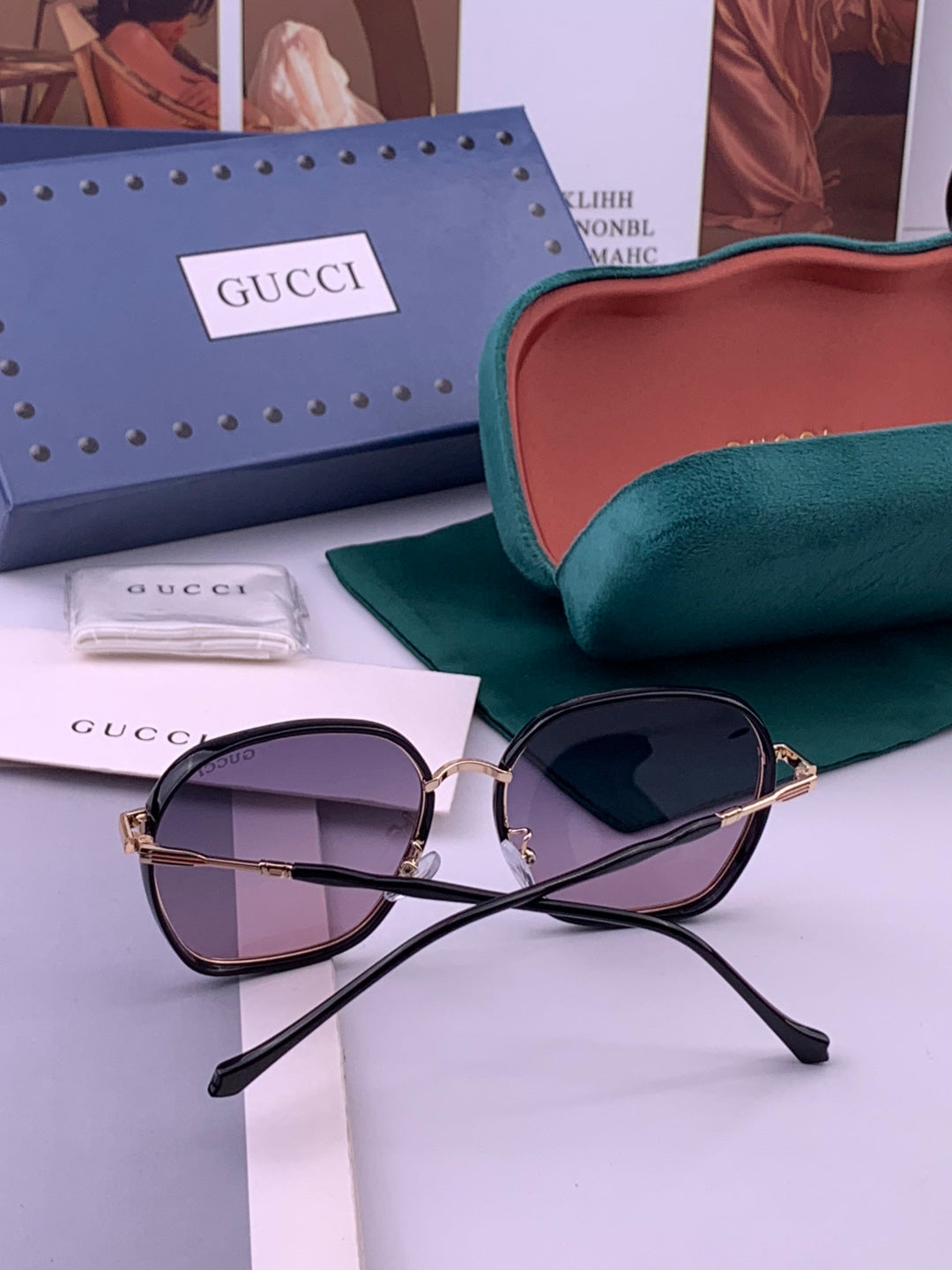 Gucci G7825 Polarized Square Brown Lens Sunglasses for Women - 493319 - detail image 7