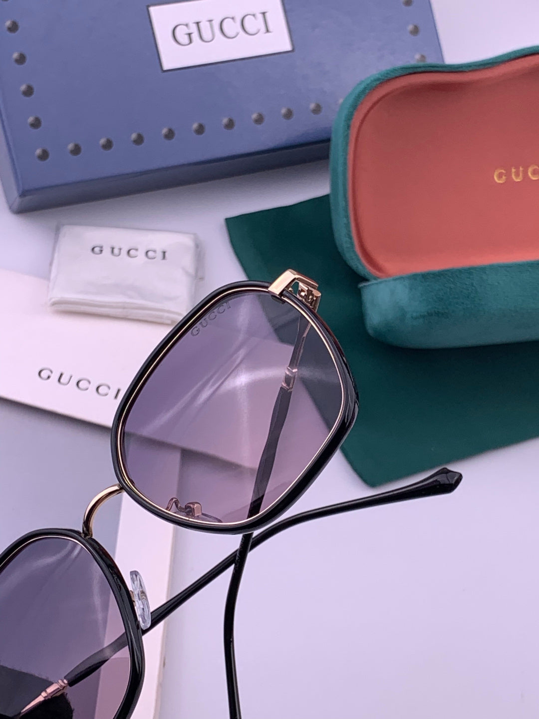 Gucci G7825 Polarized Square Brown Lens Sunglasses for Women - 493319 - detail image 4