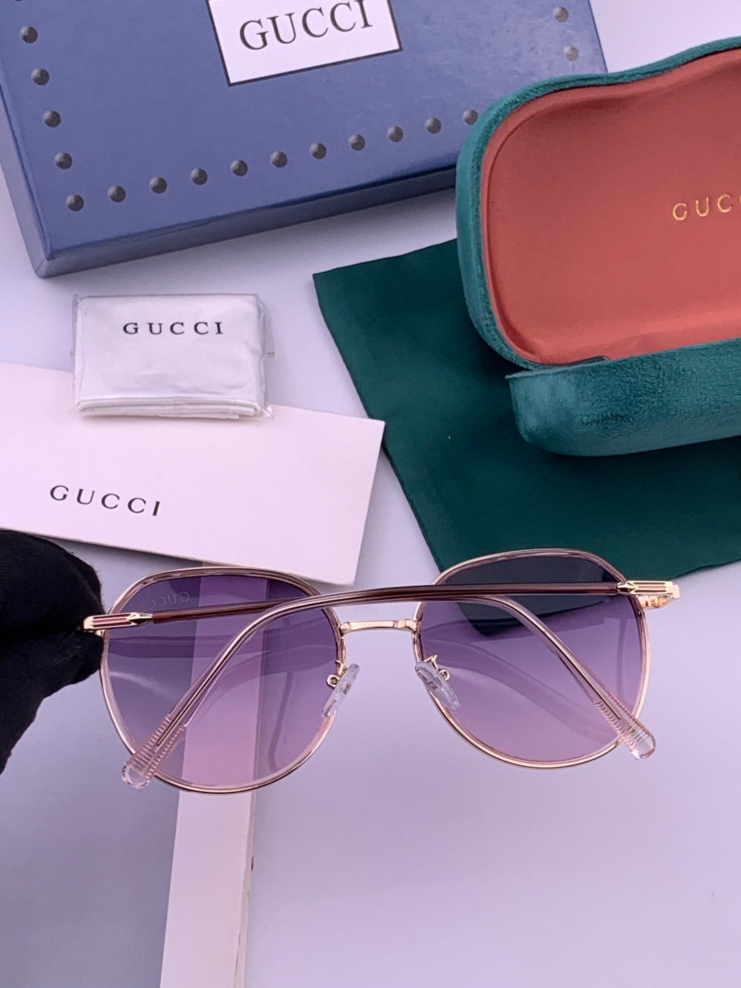 Gucci G7825 Polarized Square Brown Lens Sunglasses for Women - detail image 5