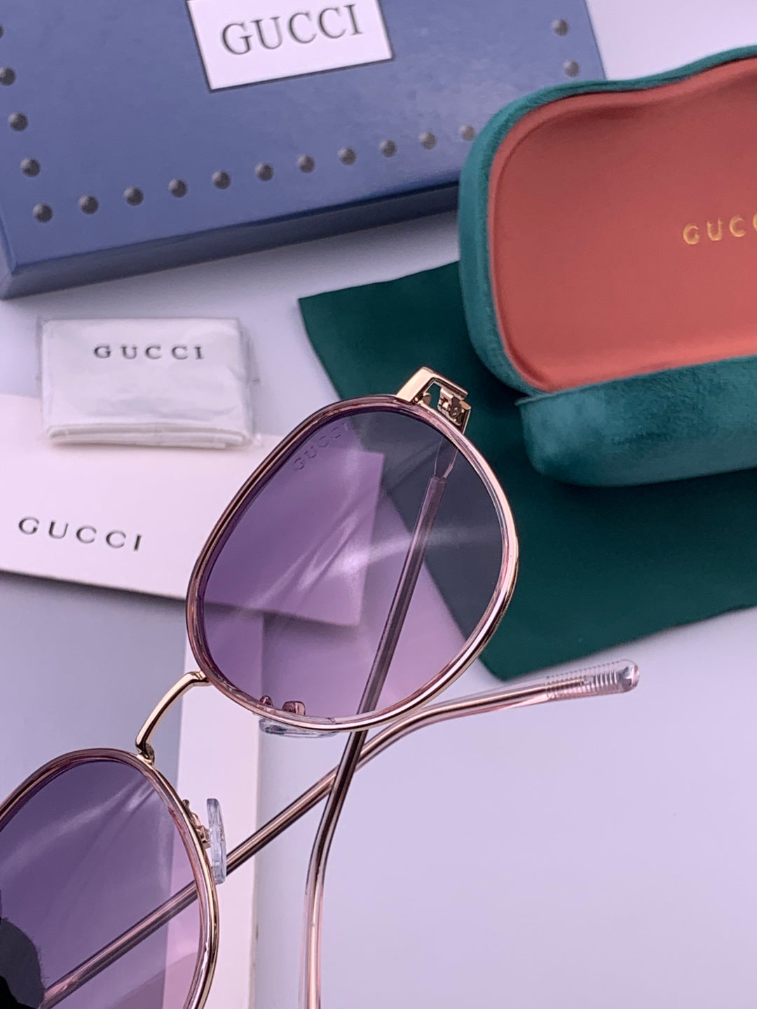 Gucci G7825 Polarized Square Brown Lens Sunglasses for Women - detail image 6