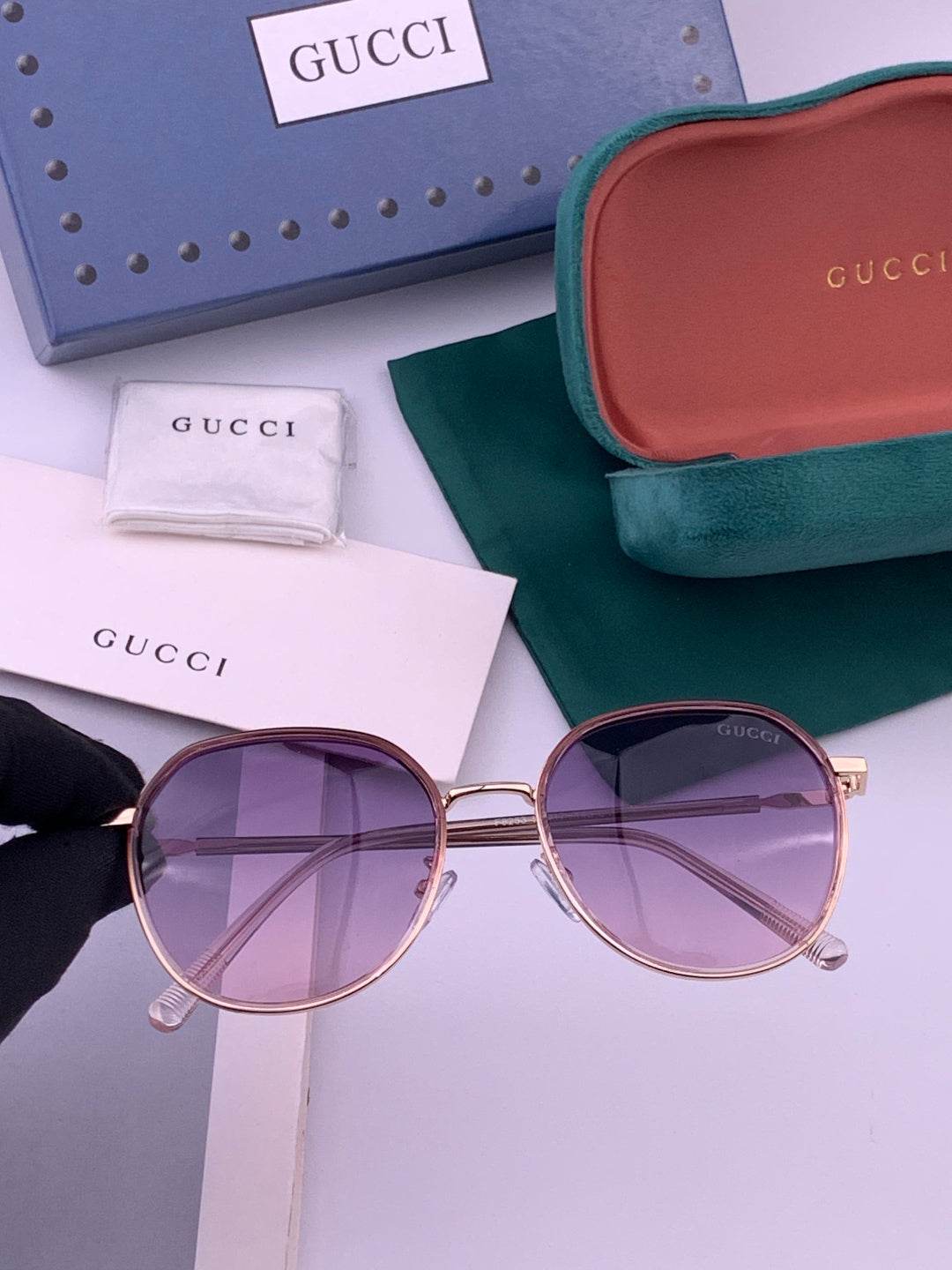 Gucci G7825 Polarized Square Brown Lens Sunglasses for Women