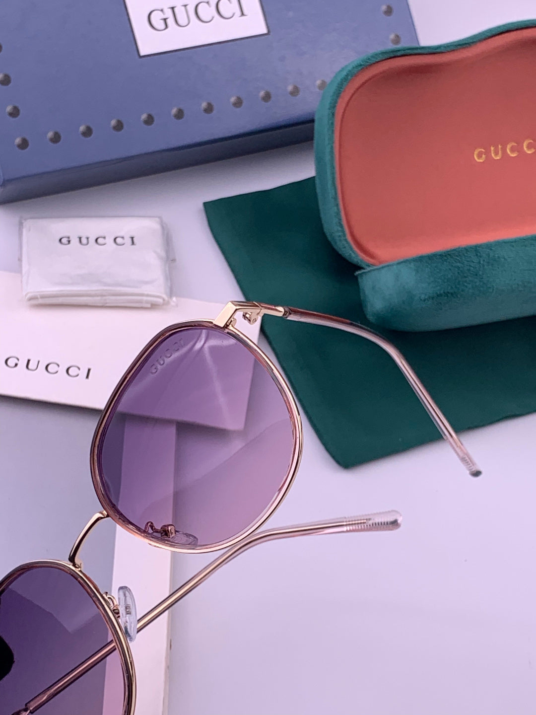 Gucci G7825 Polarized Square Brown Lens Sunglasses for Women - detail image 3