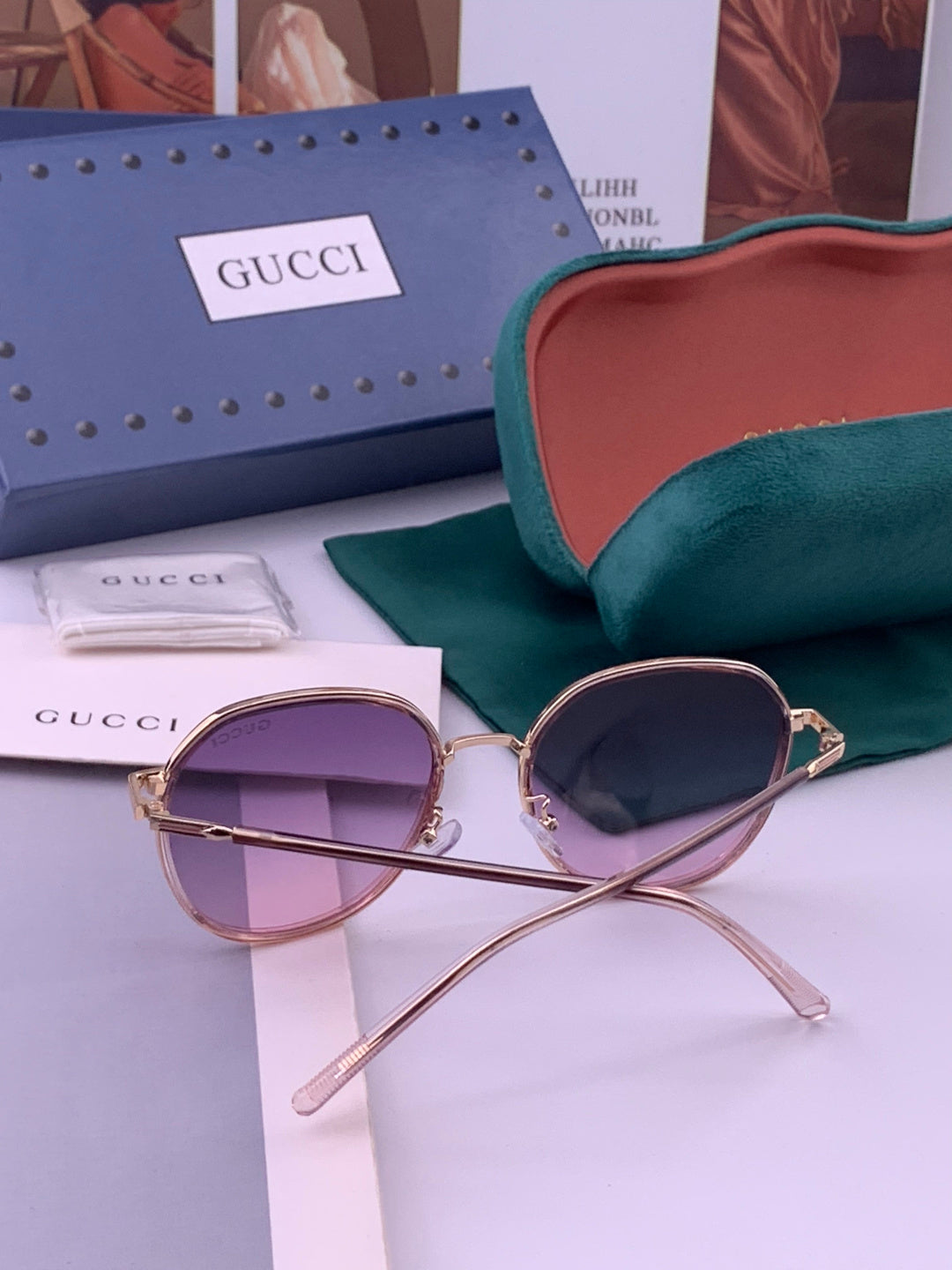 Gucci G7825 Polarized Square Brown Lens Sunglasses for Women - detail image 7