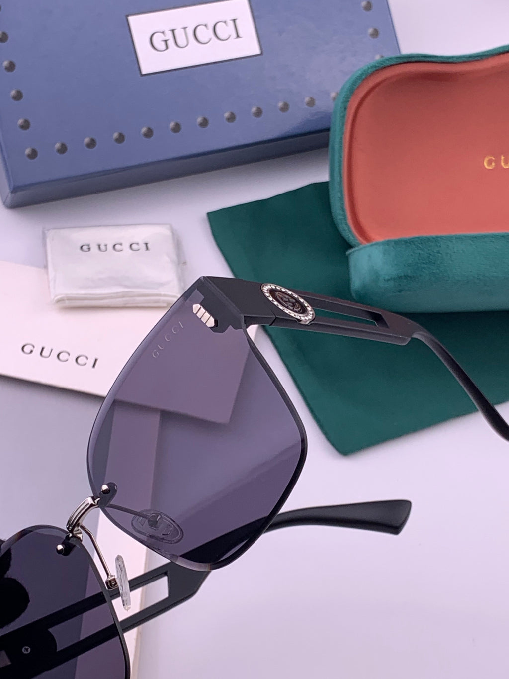 Gucci G3101 Square Brown Lens Sunglasses for Men & Women - 493321 - detail image 3