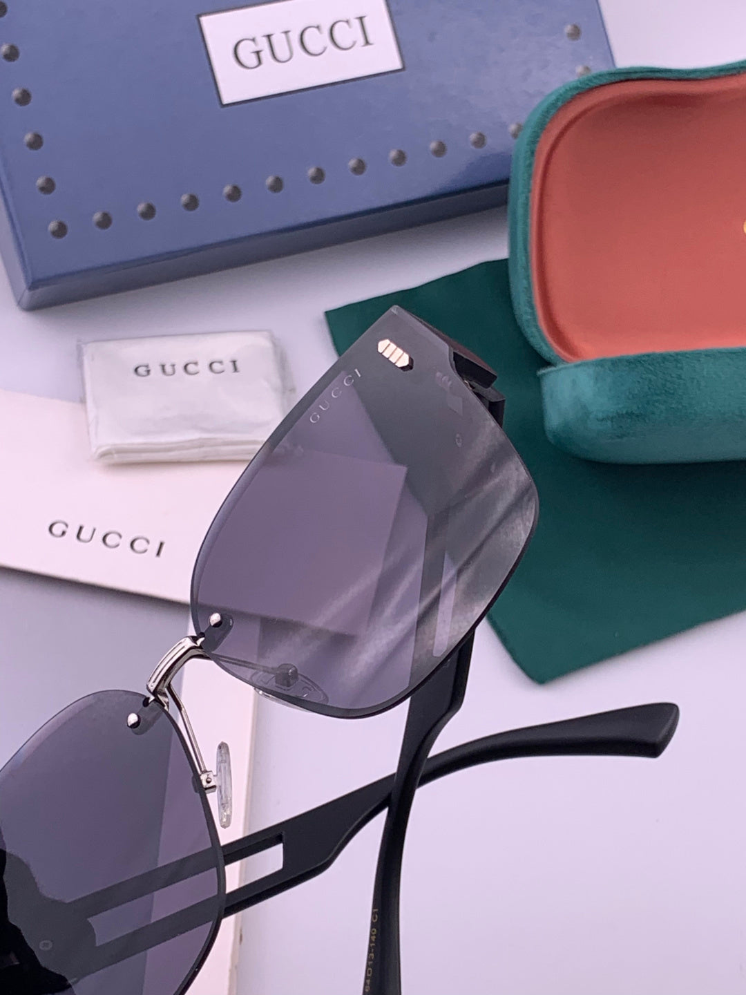 Gucci G3101 Square Brown Lens Sunglasses for Men & Women - 493321 - detail image 5