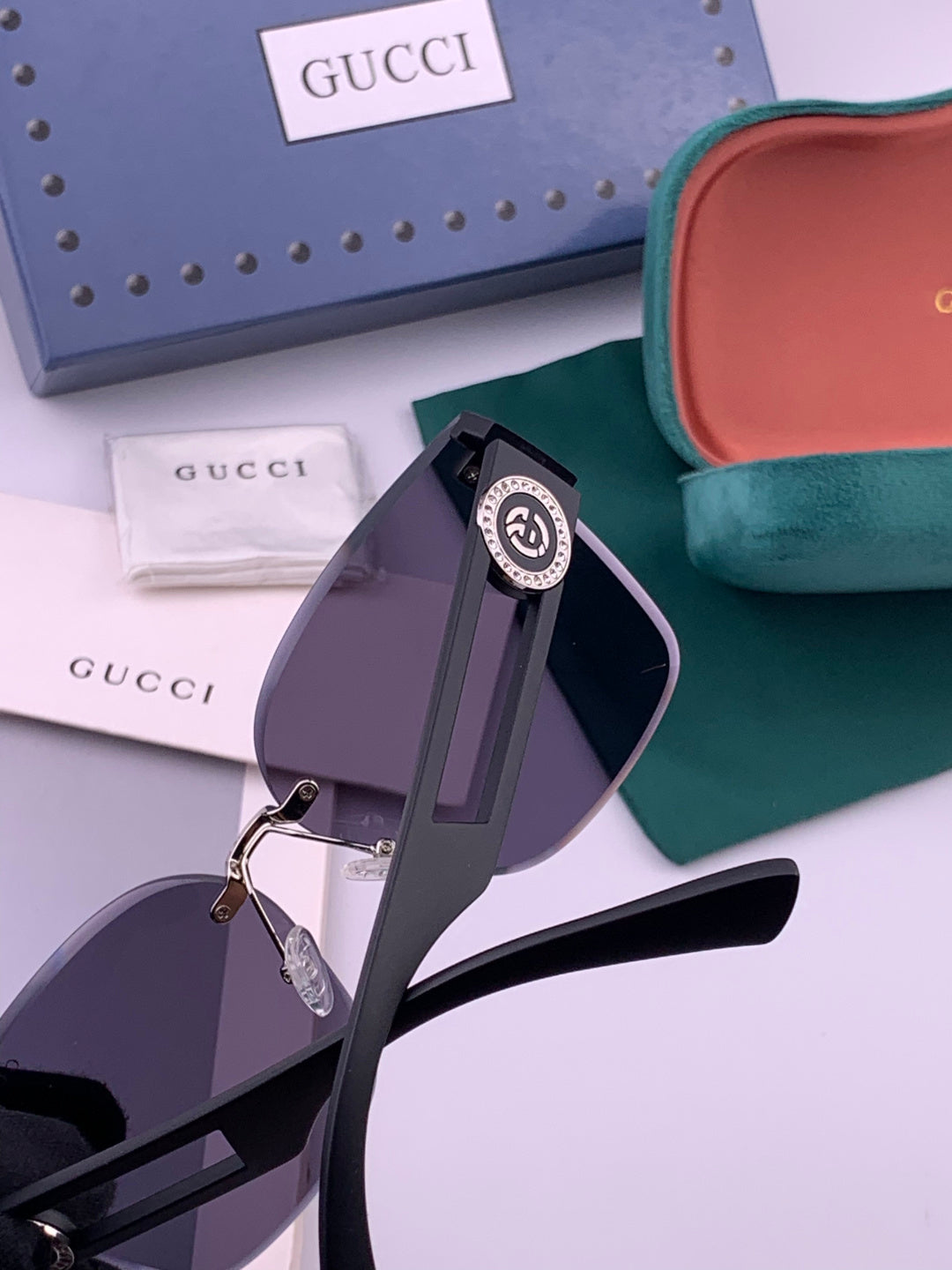 Gucci G3101 Square Brown Lens Sunglasses for Men & Women - 493321 - detail image 4