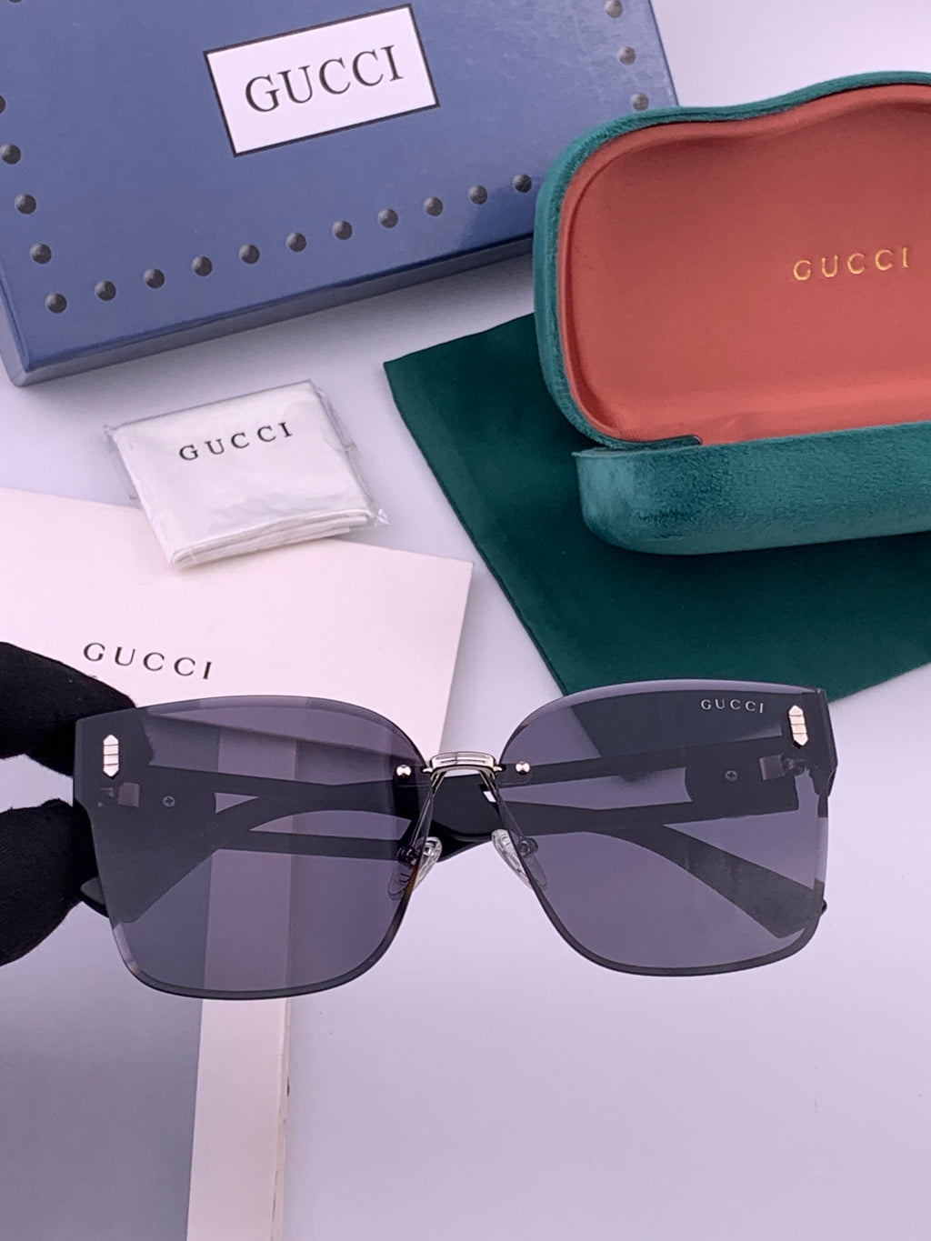 Gucci G3101 Square Brown Lens Sunglasses for Men & Women - 493321
