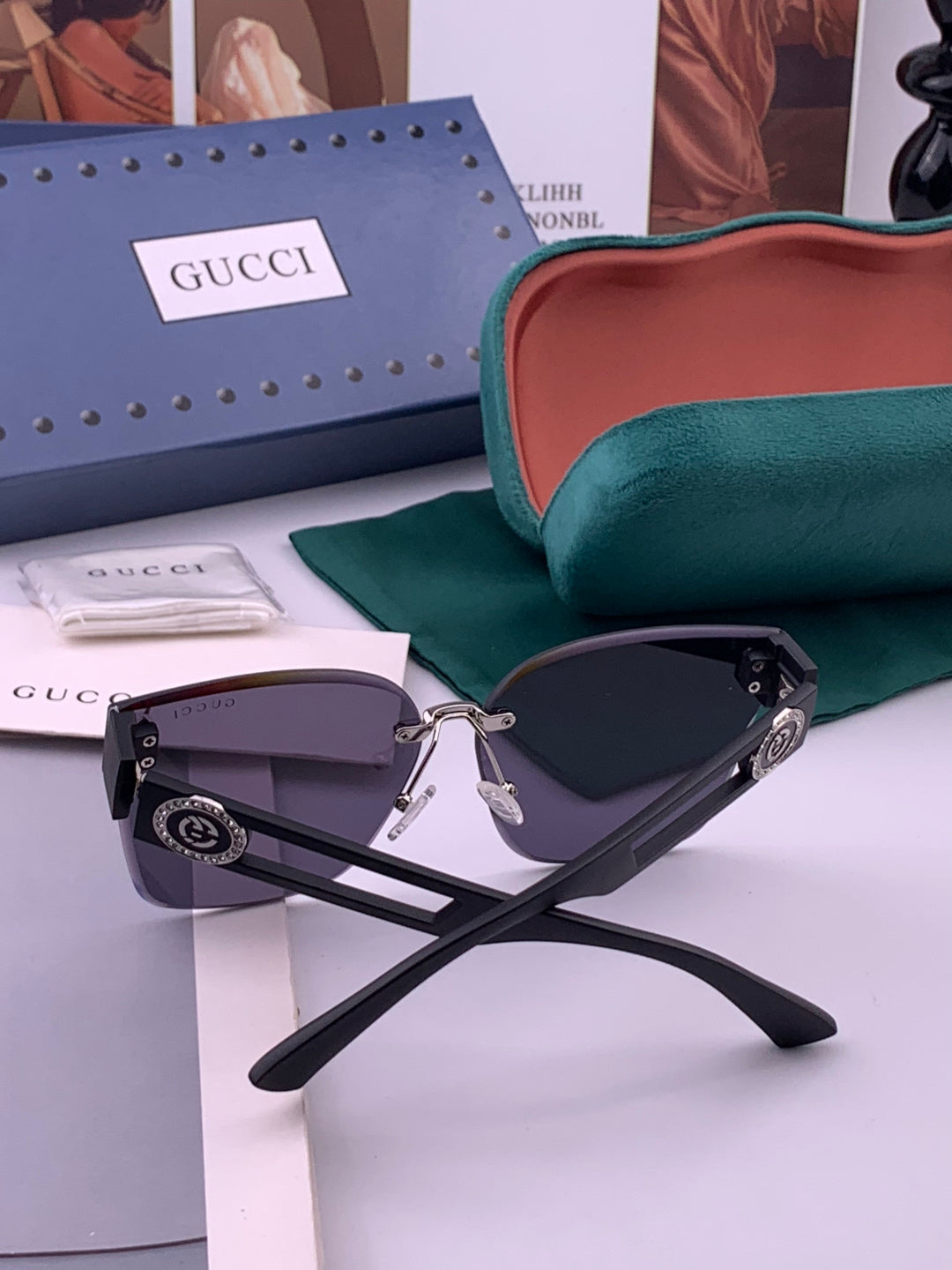 Gucci G3101 Square Brown Lens Sunglasses for Men & Women - 493321 - detail image 7