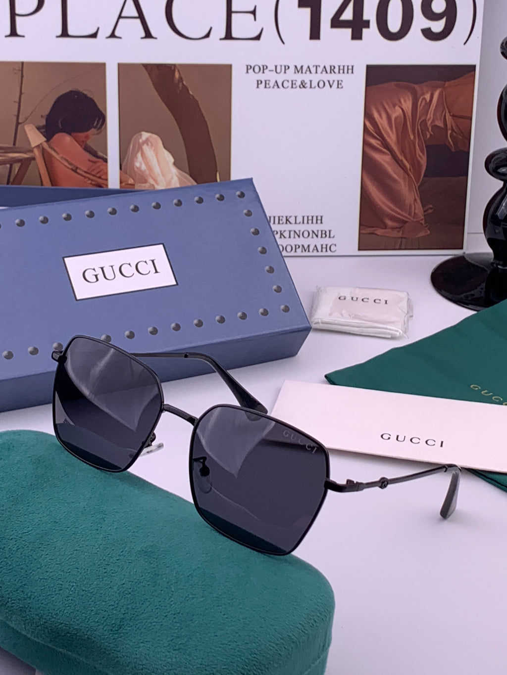 Gucci G202 Polarized Fashion Brown Lens Sunglasses for Men & Women - detail image 2