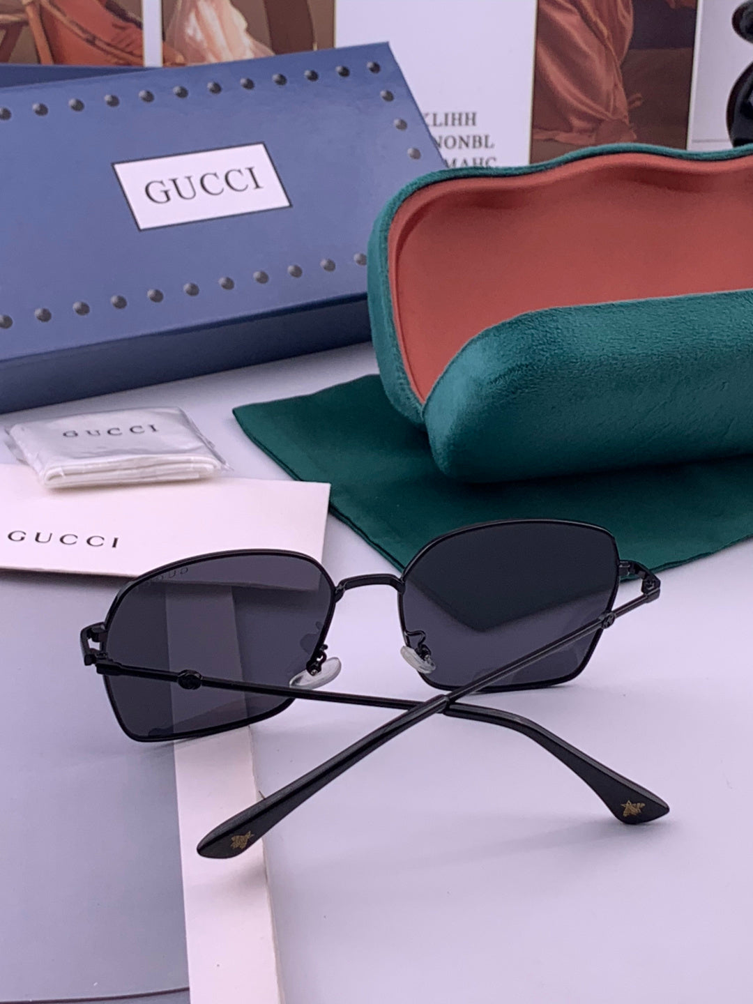 Gucci G202 Polarized Fashion Brown Lens Sunglasses for Men & Women - detail image 6