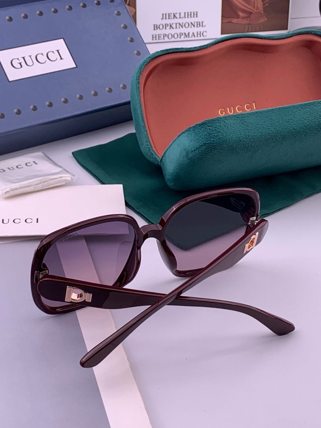 Gucci G0388 Round Red Lens Sunglasses for Men & Women - 493324 - detail image 4