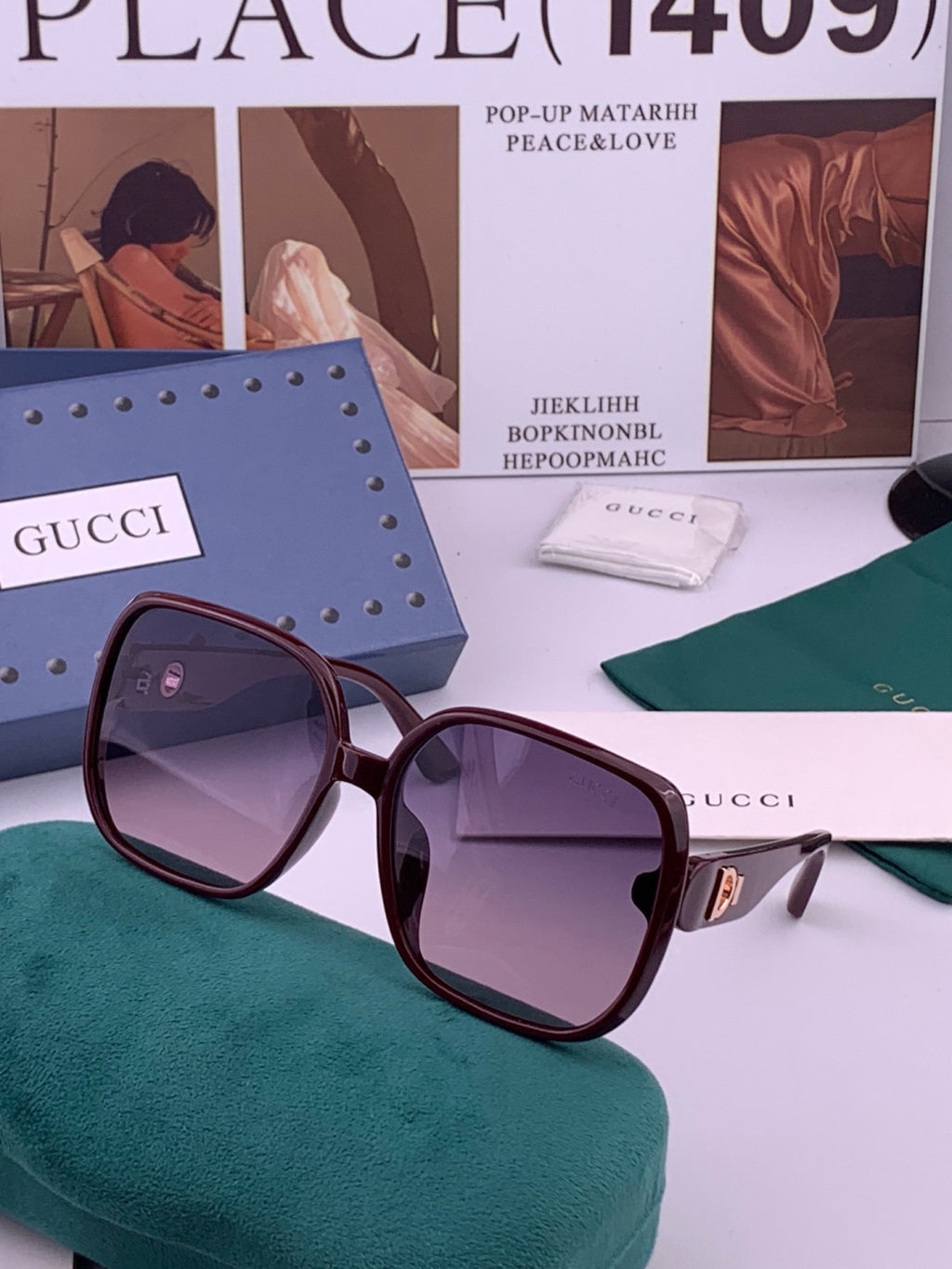 Gucci G0388 Round Red Lens Sunglasses for Men & Women - 493324