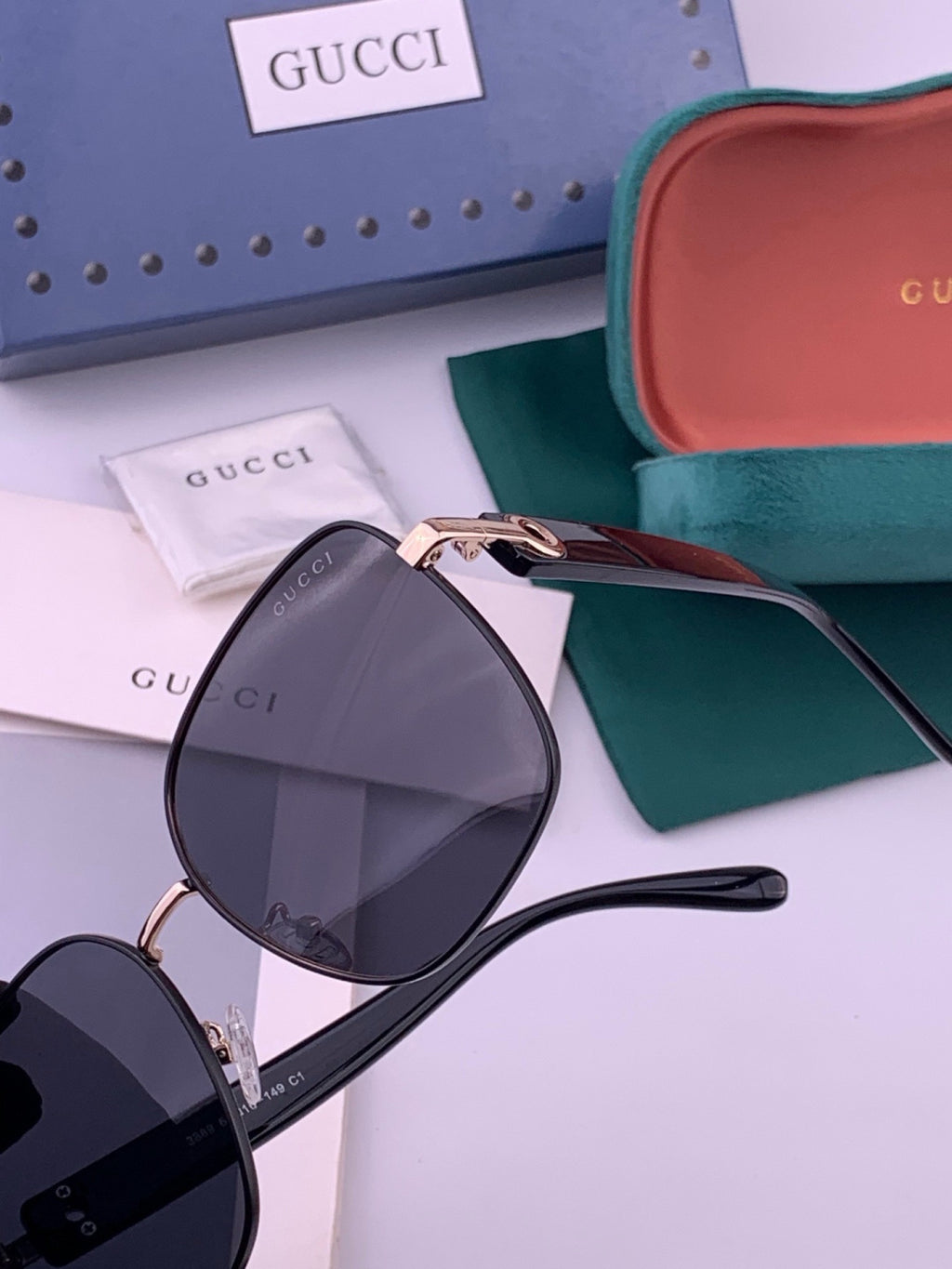 Gucci G9388 Round Gold Lens Sunglasses for Men & Women - 493328 - detail image 4