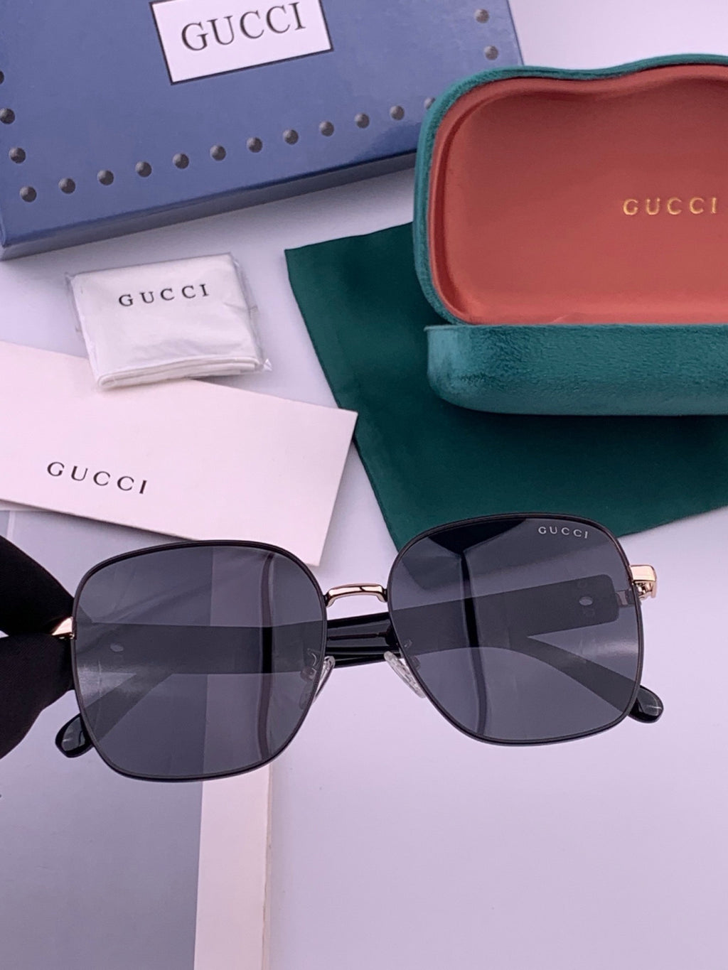 Gucci G9388 Round Gold Lens Sunglasses for Men & Women - 493328