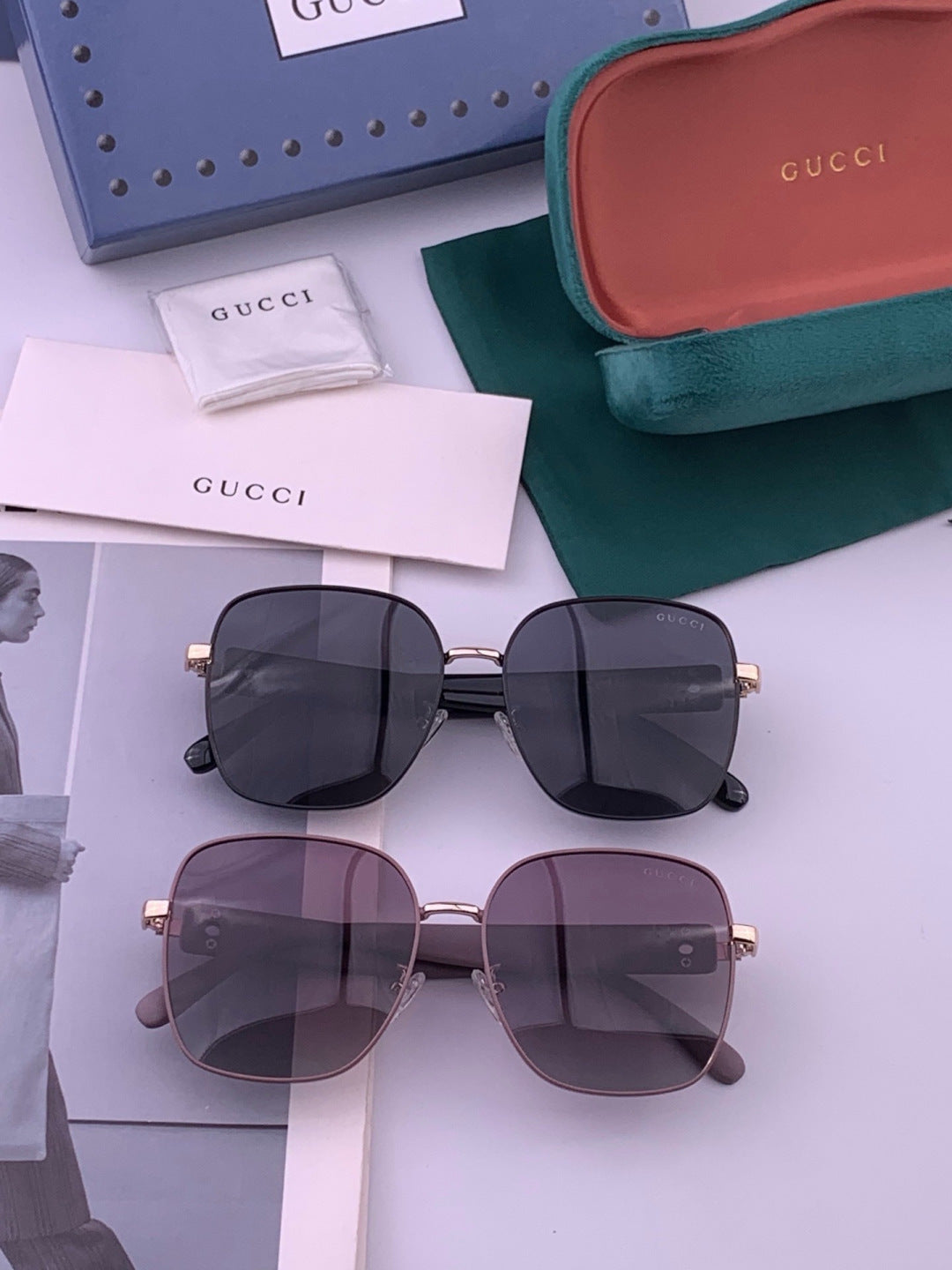 Gucci G9388 Round Gold Lens Sunglasses for Men & Women - detail image 8