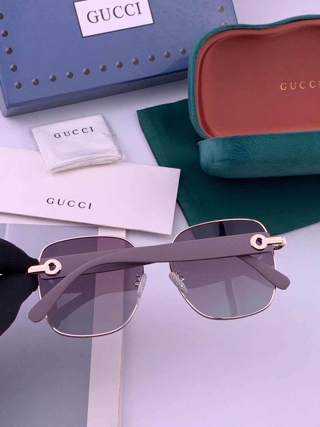 Gucci G9388 Round Gold Lens Sunglasses for Men & Women - detail image 6