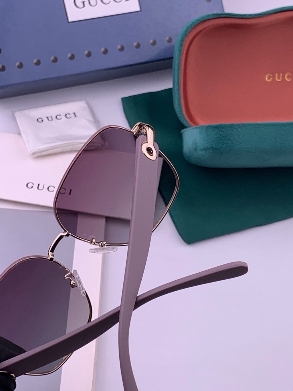 Gucci G9388 Round Gold Lens Sunglasses for Men & Women - detail image 4