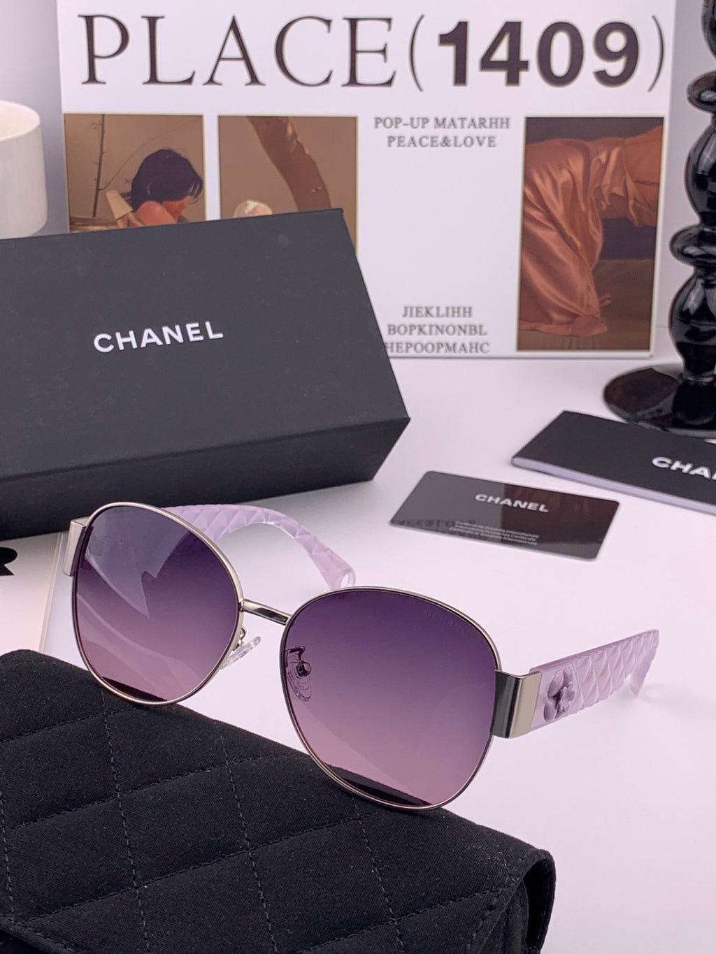 Chanel CH65910 Polarized Fashion Black Lens Sunglasses for Women - 486606 - detail image 6