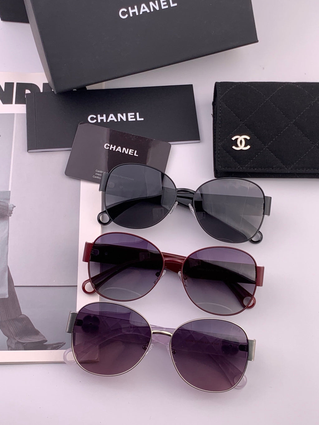 Chanel CH65910 Polarized Fashion Black Lens Sunglasses for Women - 486606 - detail image 7