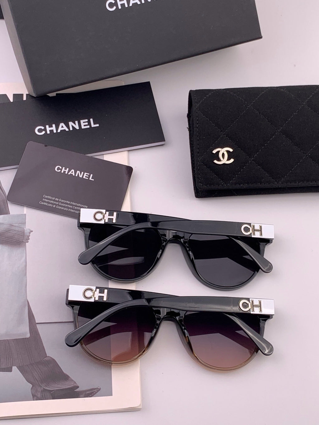 Chanel CH1787 Polarized Round Pink Lens Sunglasses for Women - detail image 6