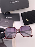Chanel CH4787 Polarized Square Gold Lens Sunglasses for Women