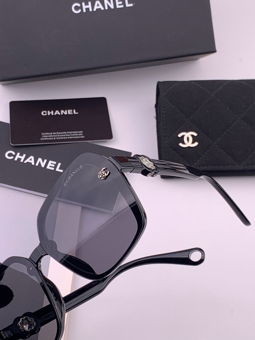 Chanel CH9788 Polarized Oversized Black Lens Sunglasses for Men & Wom - 486613 - detail image 3
