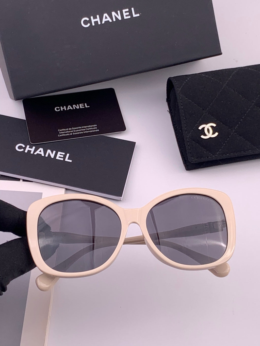 Chanel CH4907 Polarized Square Gray Lens Sunglasses for Women