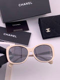 Chanel CH4907 Polarized Square Gray Lens Sunglasses for Women