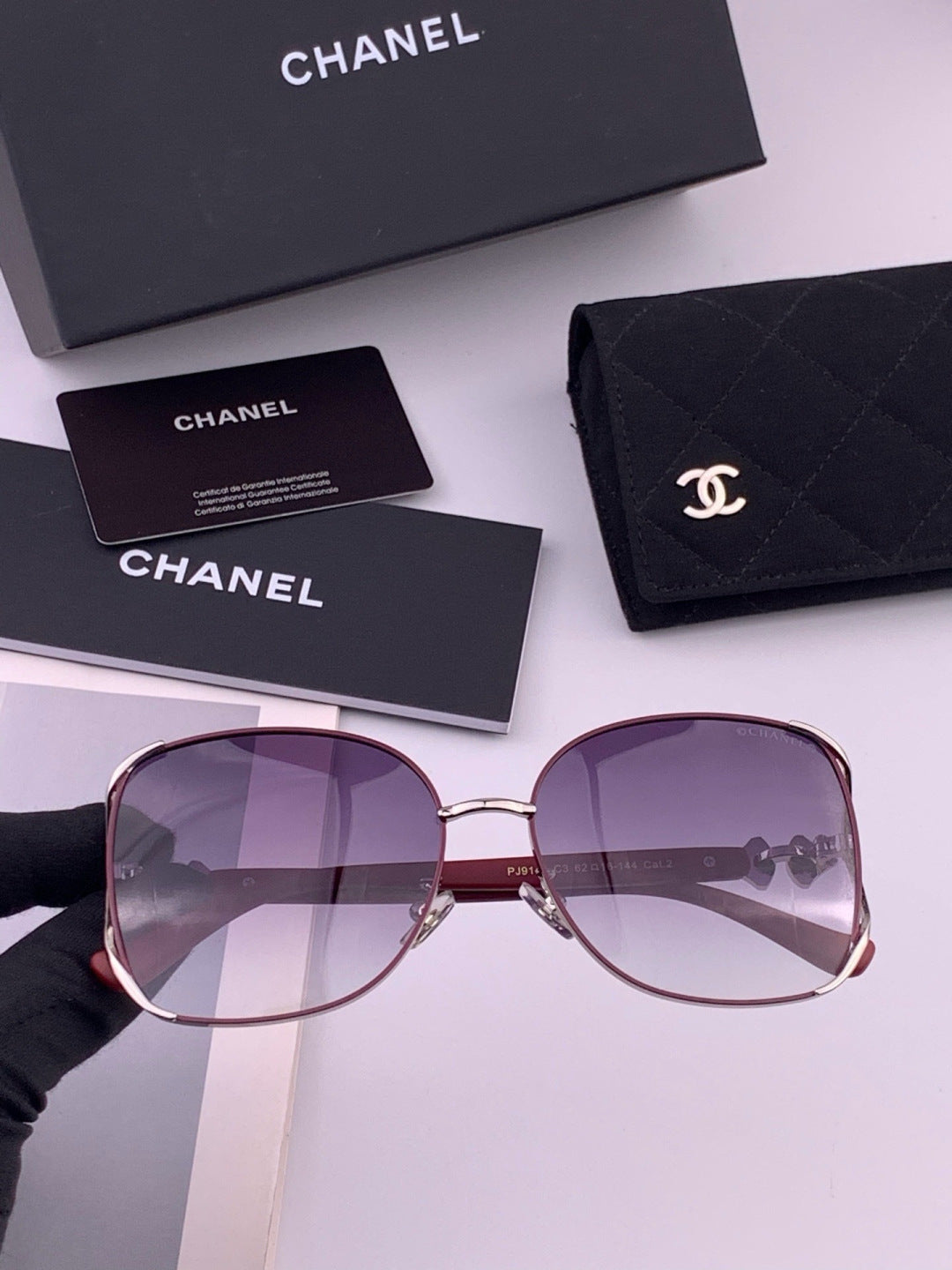 Chanel CH9914 Polarized Fashion Red Lens Sunglasses for Men & Women