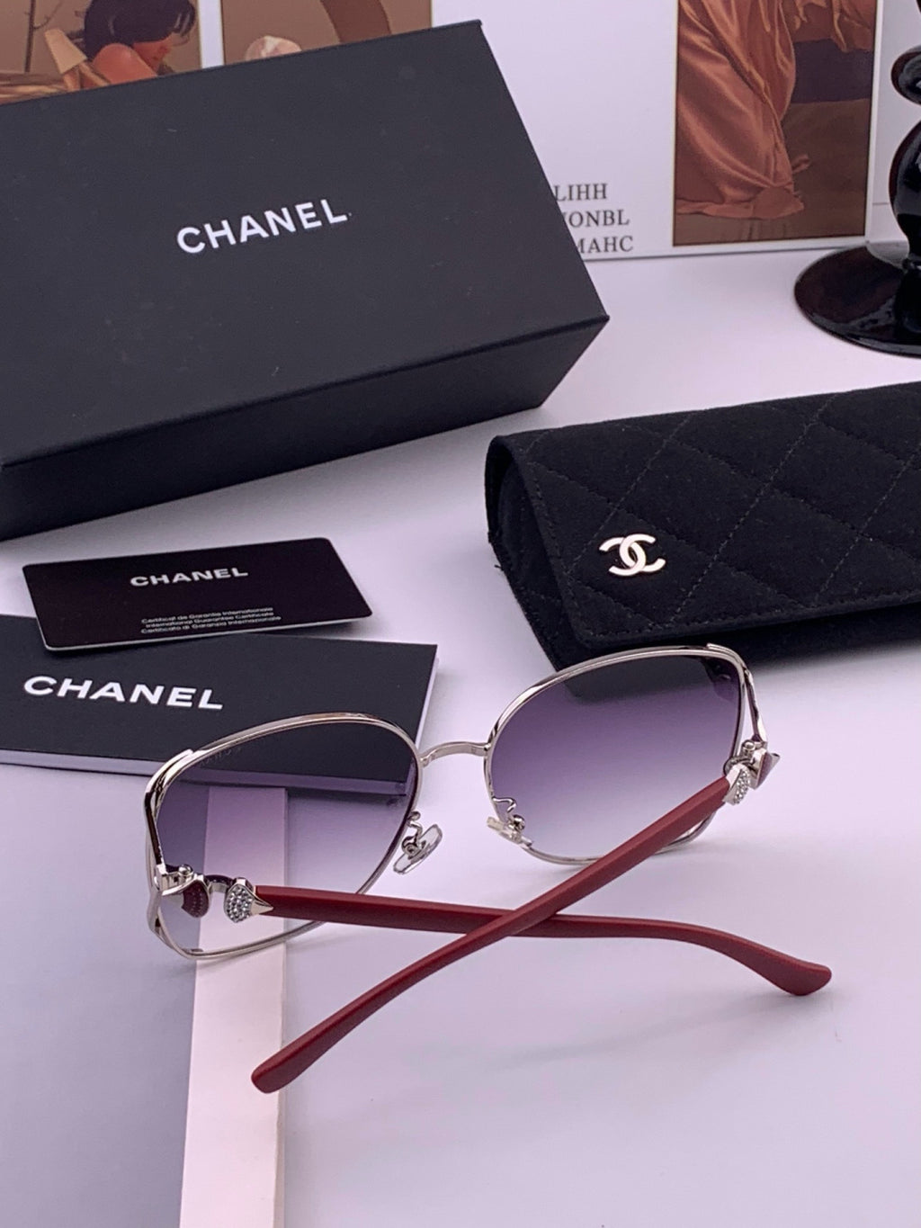 Chanel CH9914 Polarized Fashion Red Lens Sunglasses for Men & Women - detail image 6