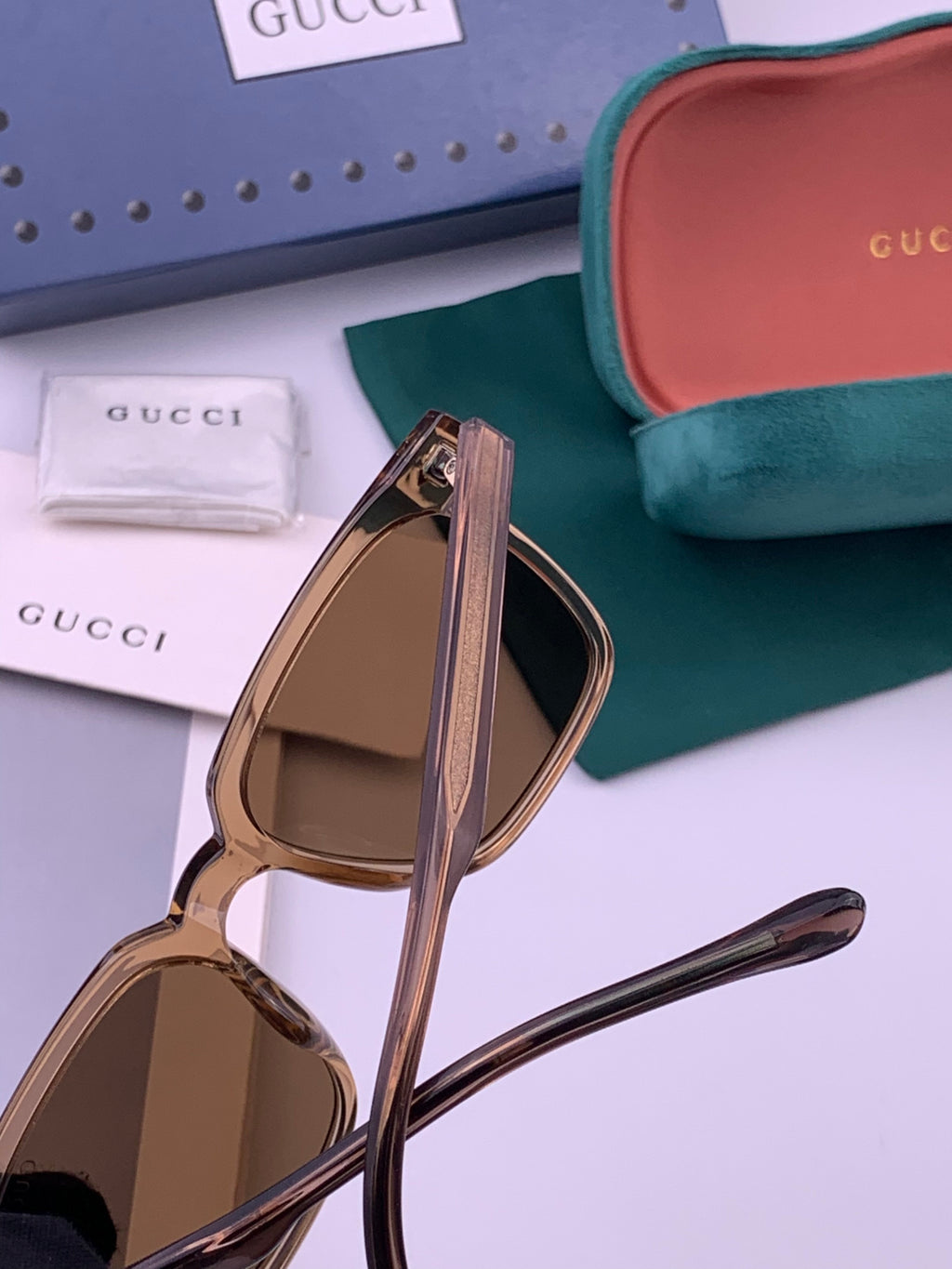 Gucci G0514 Square Brown Lens Sunglasses for Men & Women - detail image 5