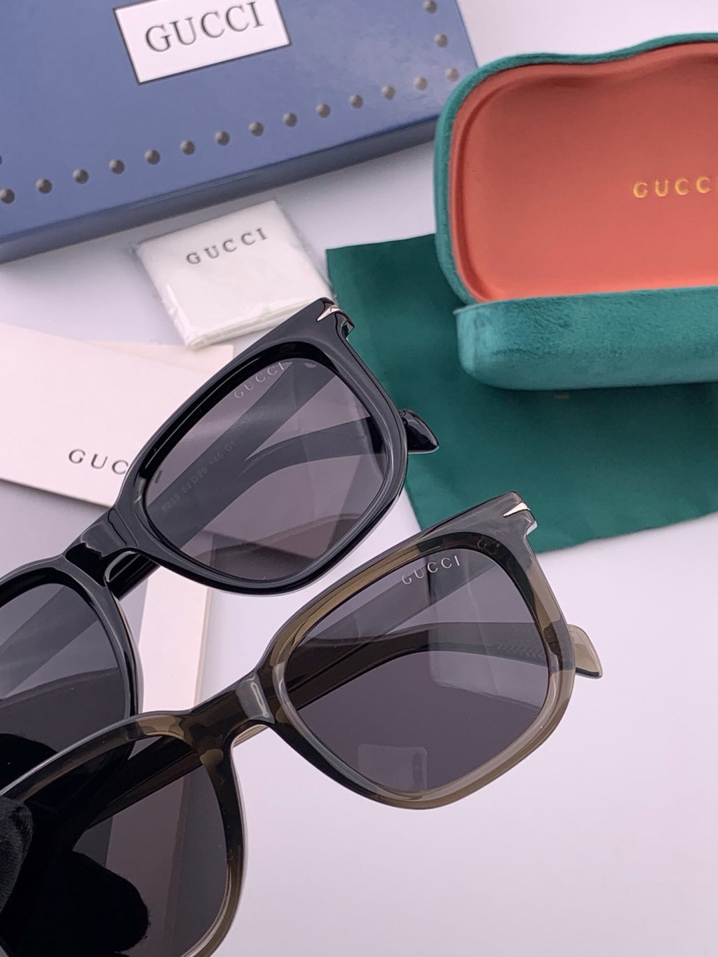 Gucci G3821 Polarized Square Gold Lens Sunglasses for Women - detail image 4
