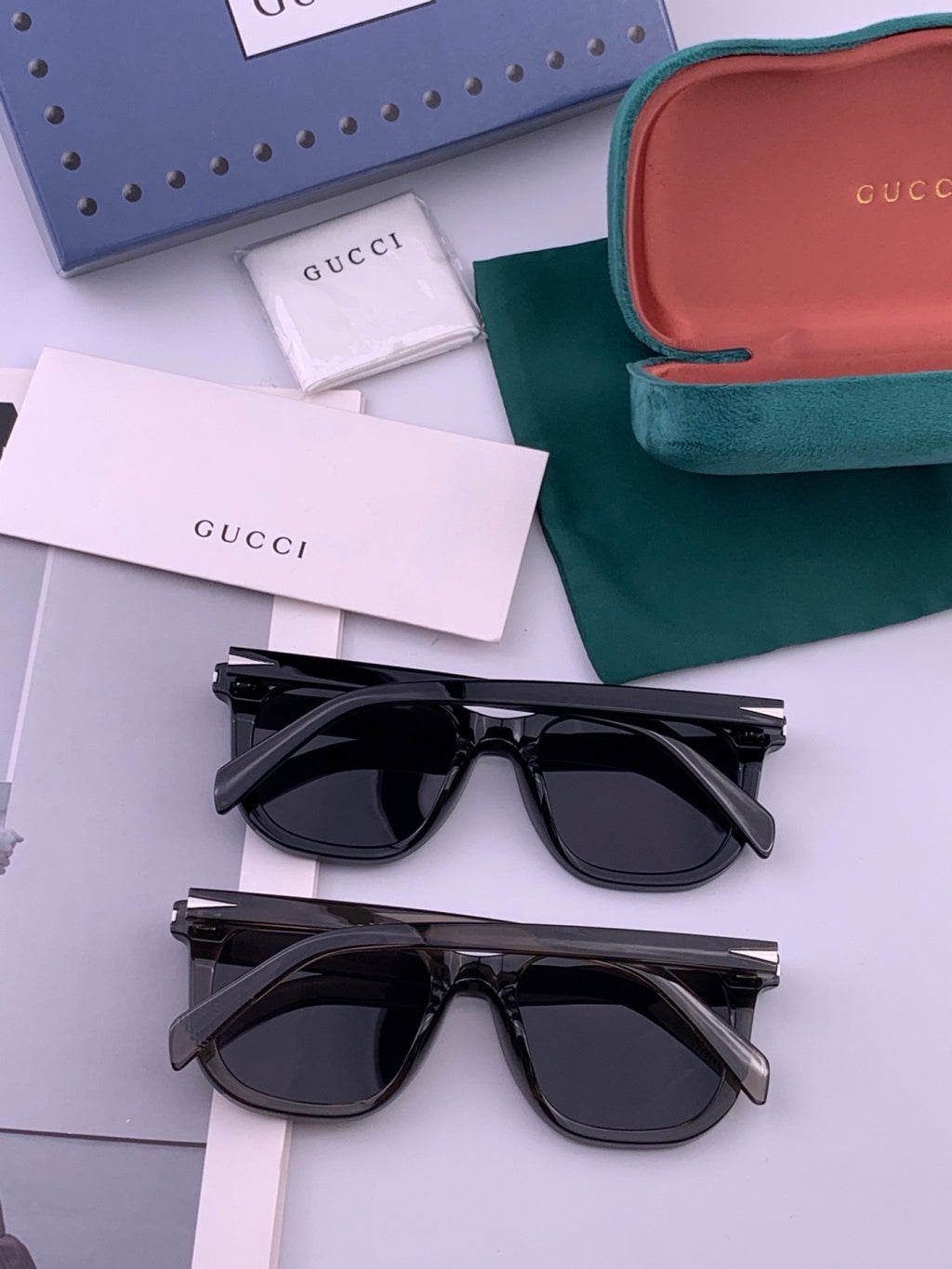 Gucci G3821 Polarized Square Gold Lens Sunglasses for Women - detail image 5