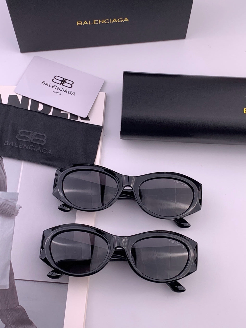 Balenciaga BL2992 Polarized Metal Fashion Black Lens Sunglasses - detail image 7