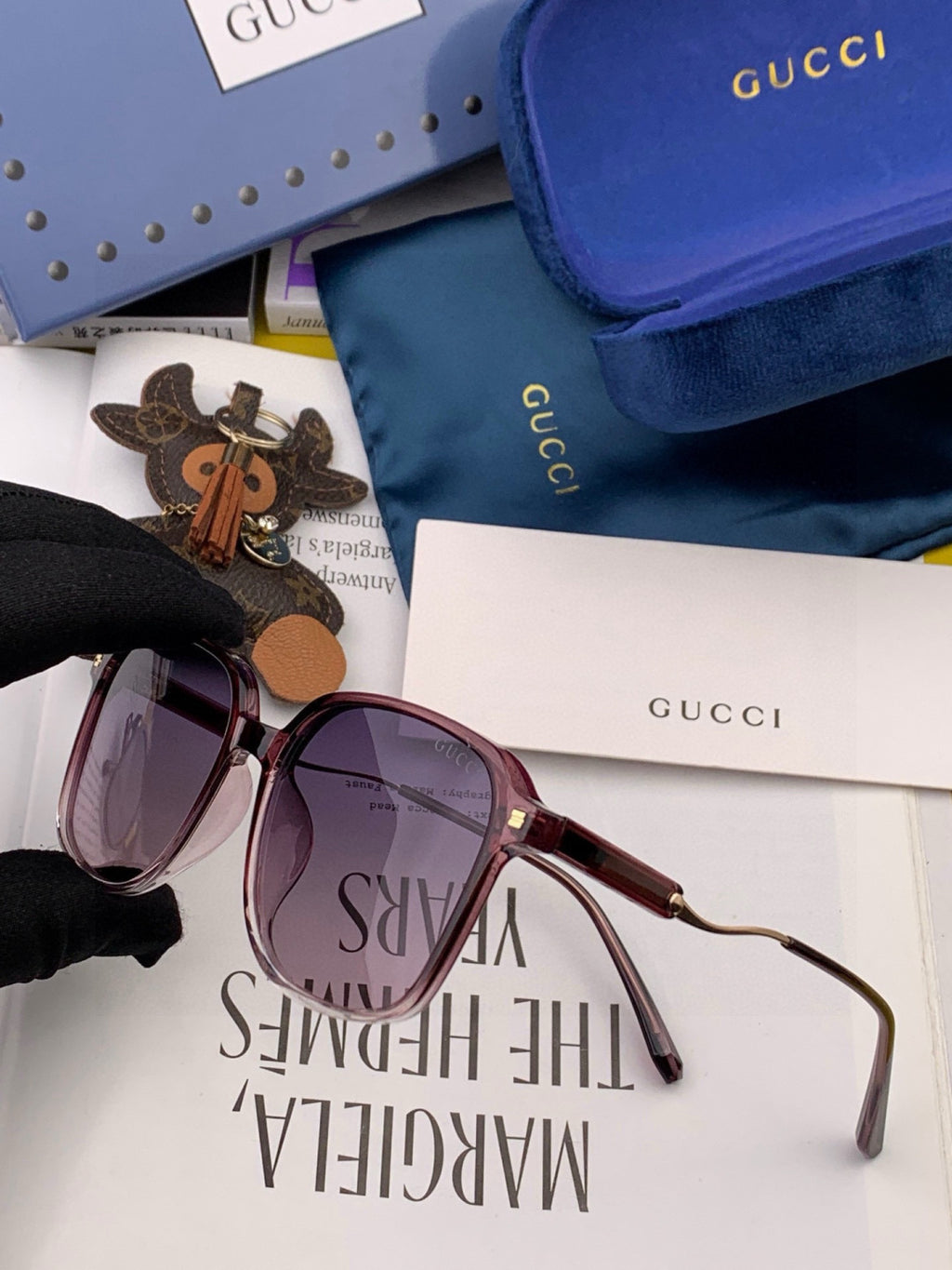Gucci G3902 Polarized Square Gold Lens Sunglasses for Men & Women - 493334 - detail image 3