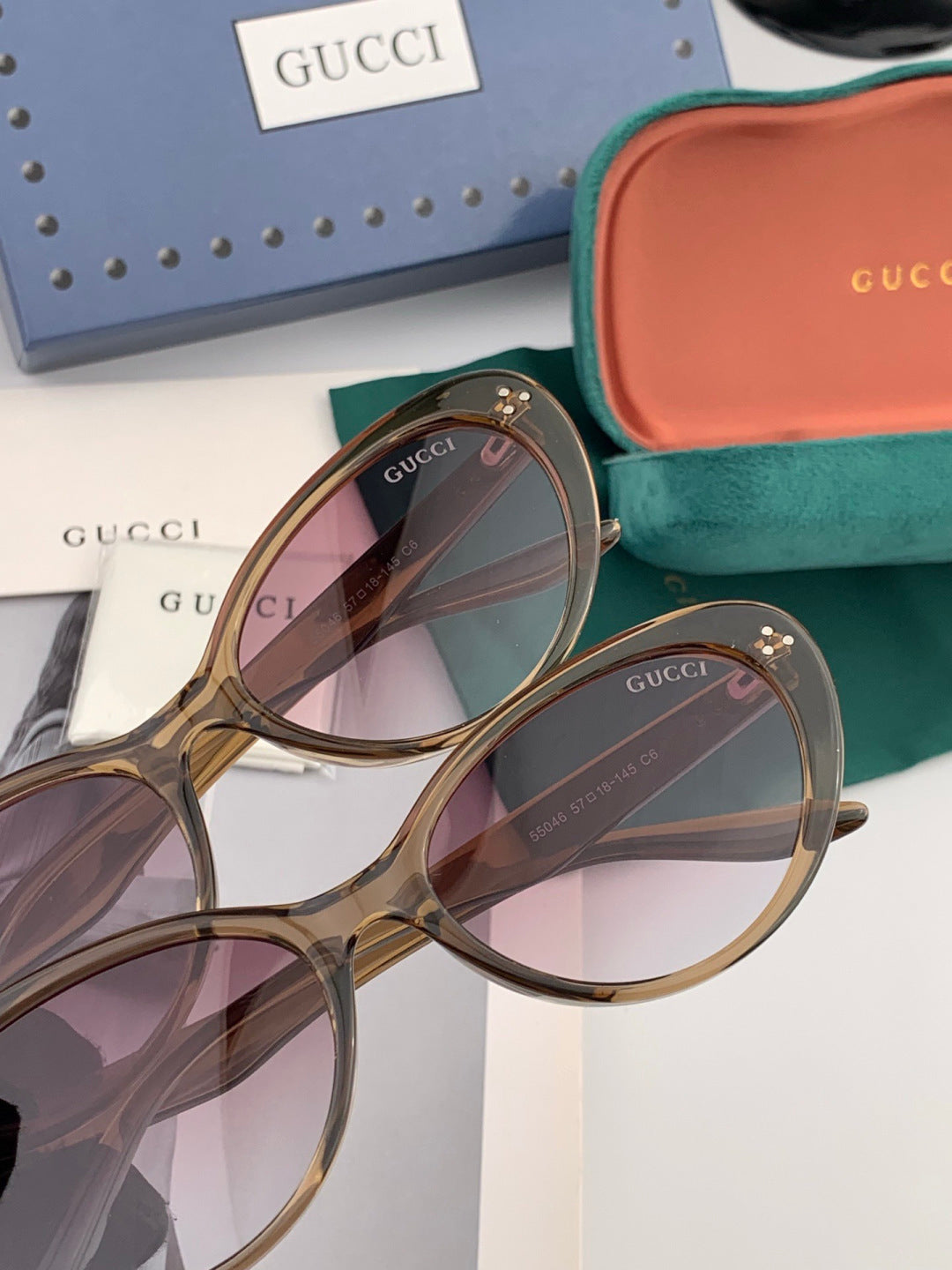 Gucci G65504 Polarized Fashion Gold Lens Sunglasses for Men & Women - detail image 5