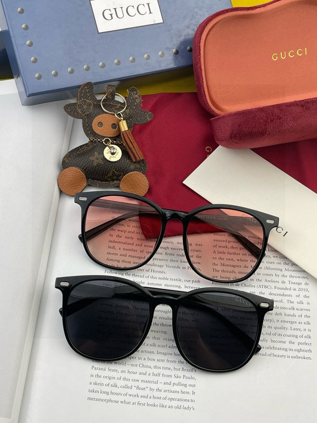 Gucci G9369 Polarized Round Silver Lens Sunglasses for Men & Women - detail image 4