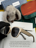 Gucci G1907 Polarized Round Black Lens Sunglasses for Women