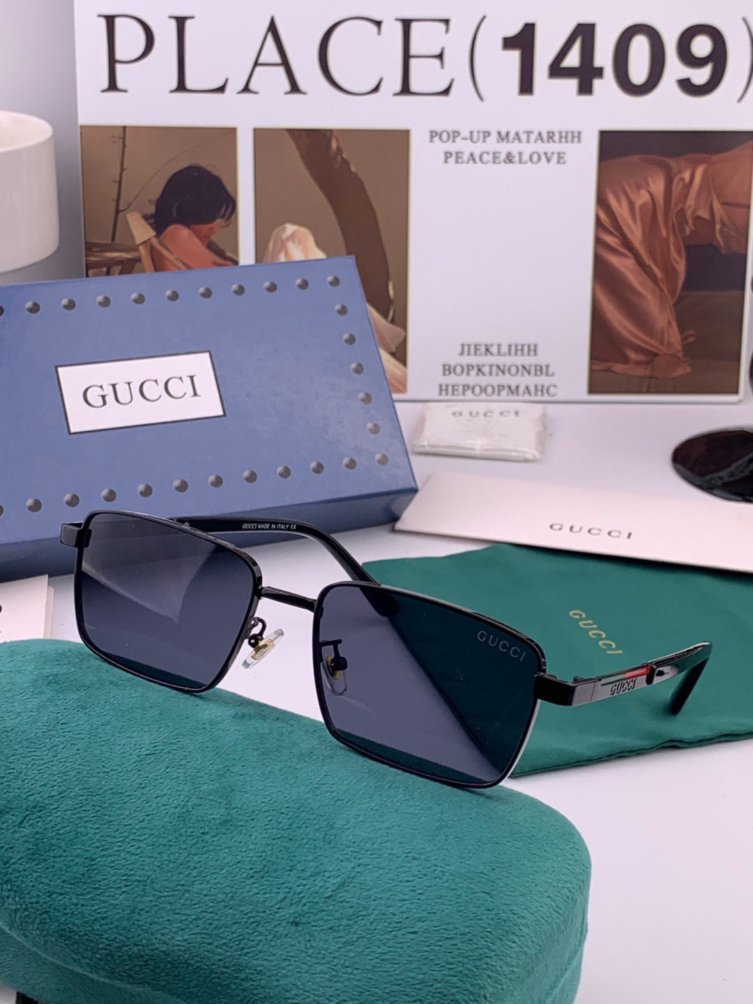Gucci G6906 Aviator Black Lens Sunglasses for Men & Women - 493296 - detail image 2