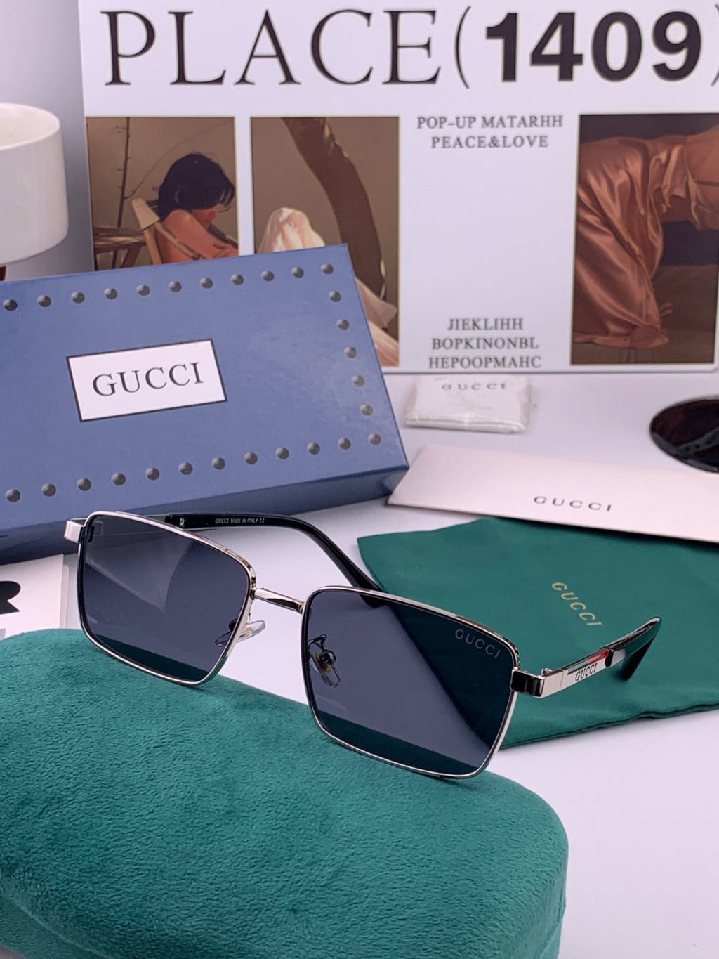 Gucci G6906 Aviator Black Lens Sunglasses for Men & Women - 493296 - detail image 4
