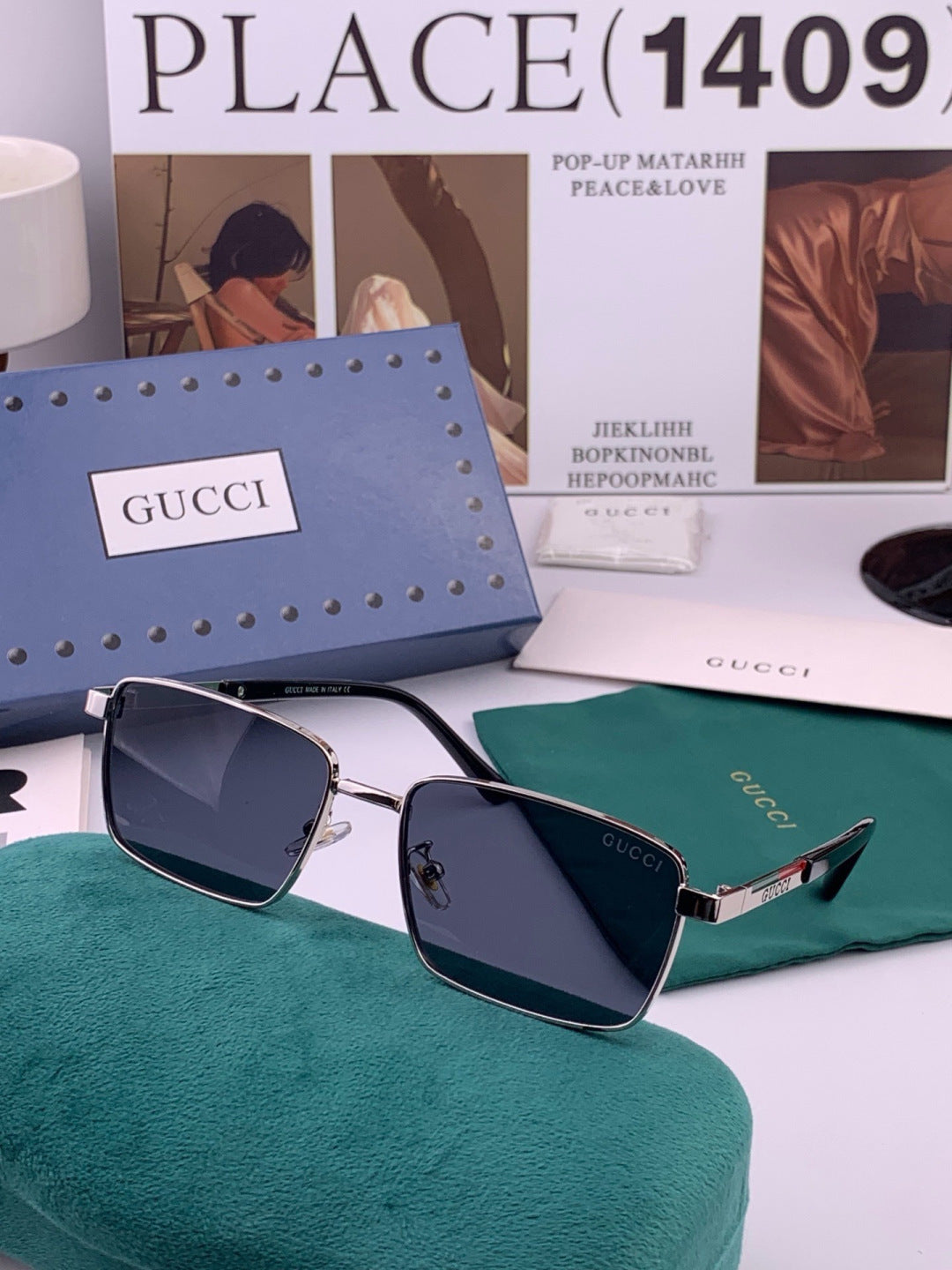Gucci G6906 Aviator Black Lens Sunglasses for Men & Women - 493296 - detail image 4