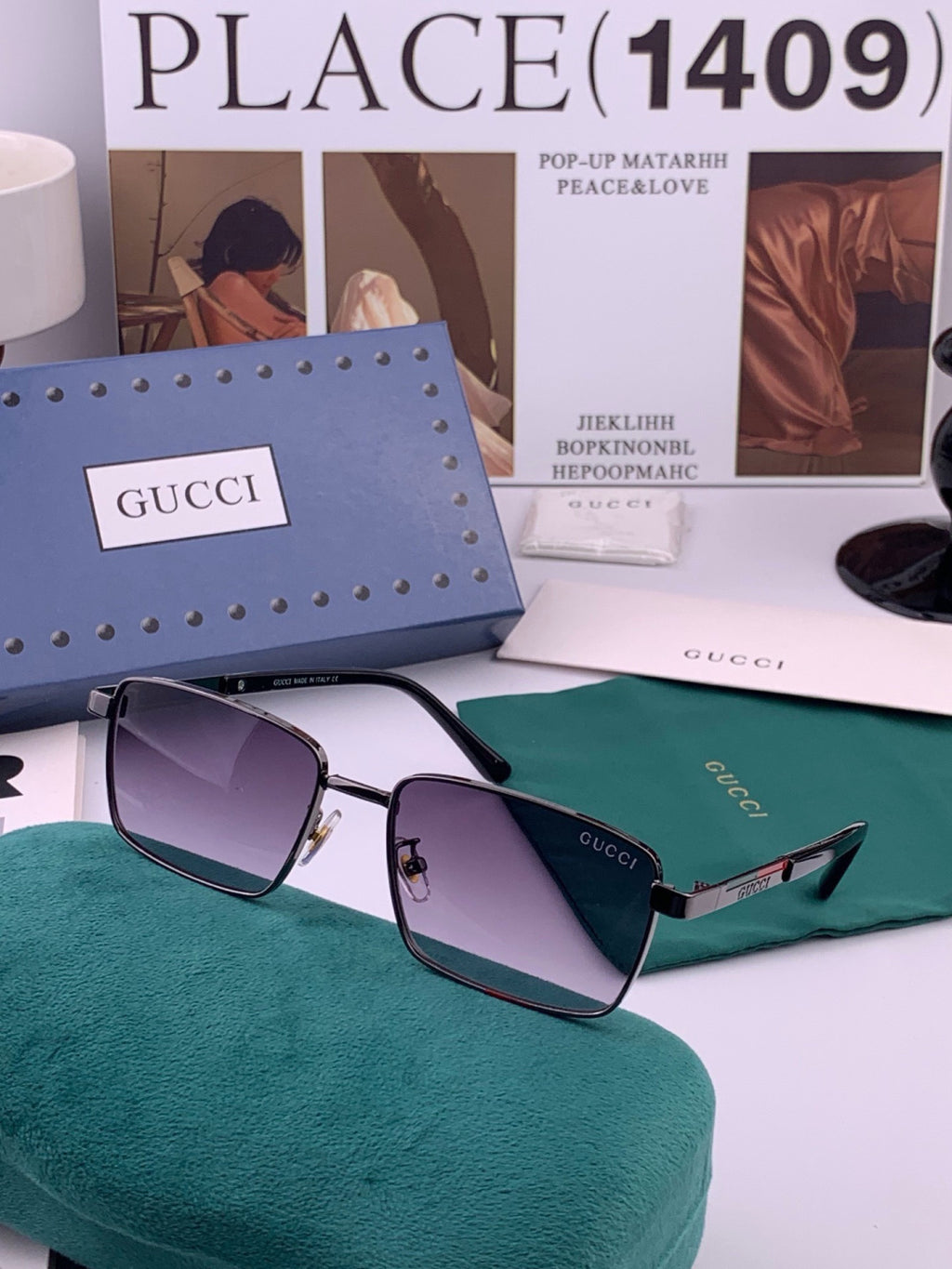 Gucci G6906 Aviator Black Lens Sunglasses for Men & Women - 493296 - detail image 3