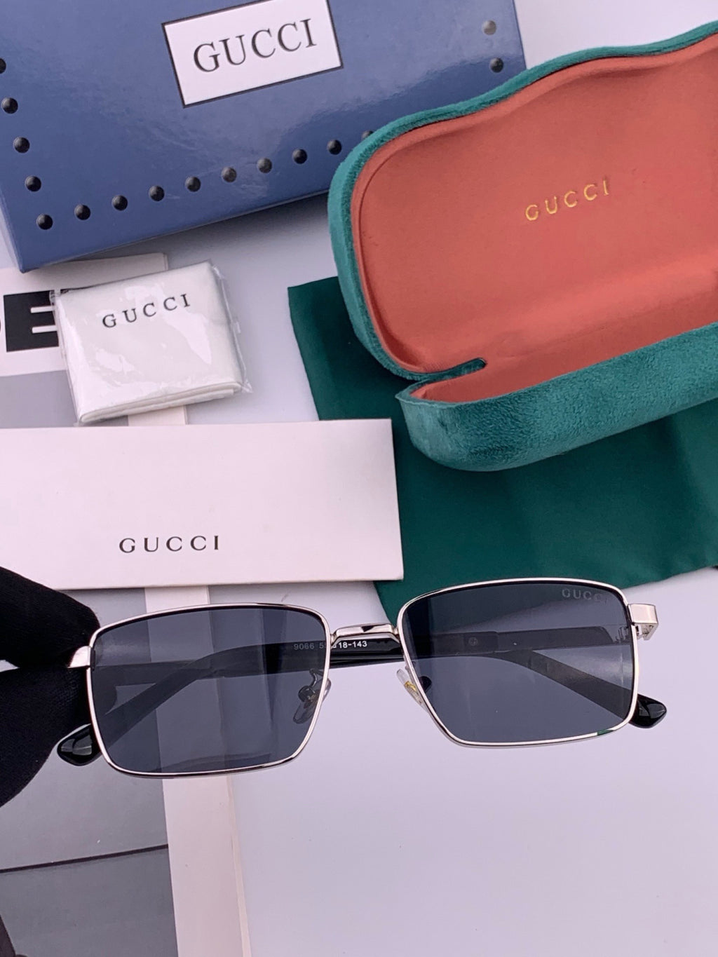 Gucci G6906 Aviator Black Lens Sunglasses for Men & Women - detail image 2