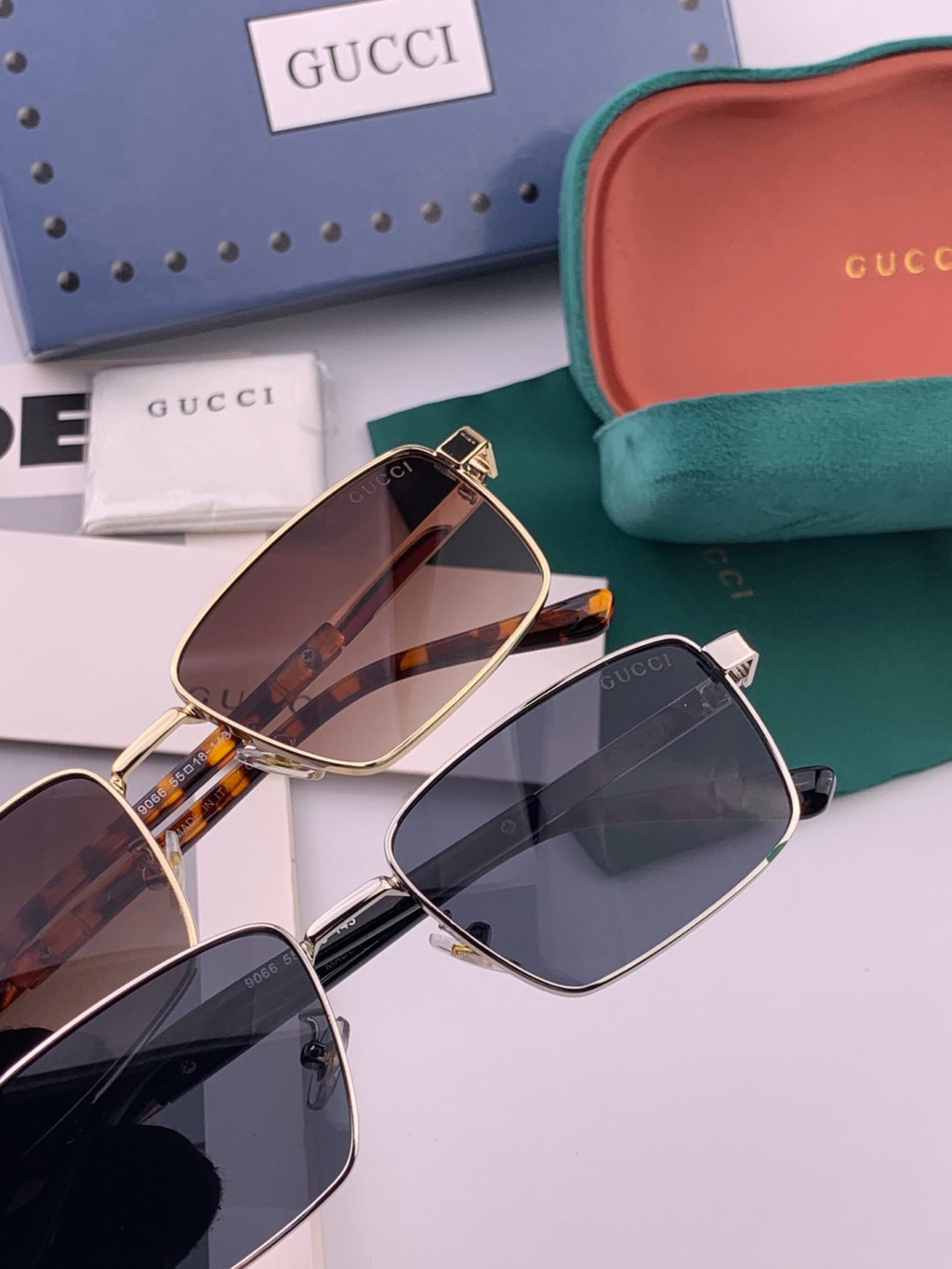 Gucci G6906 Aviator Black Lens Sunglasses for Men & Women - detail image 5