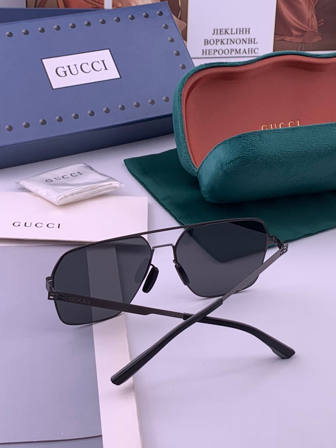 Gucci G711 Polarized Fashion Gold Lens Sunglasses for Men & Women - 493298 - detail image 5