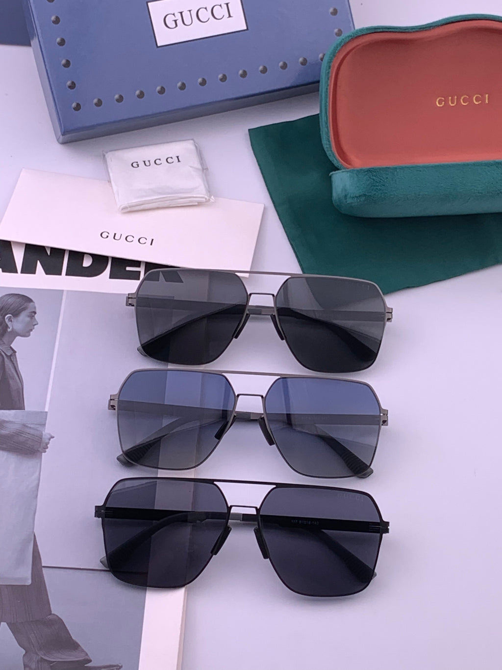Gucci G711 Polarized Fashion Gold Lens Sunglasses for Men & Women - 493299 - detail image 7