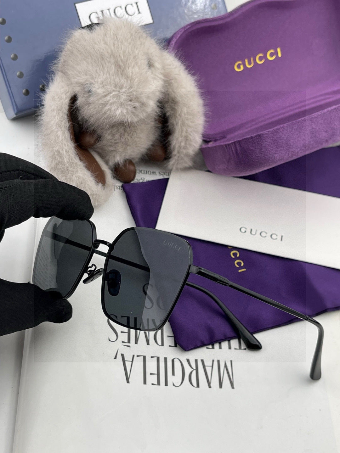Gucci G6881 Polarized Aviator Red Lens Sunglasses for Men - detail image 4
