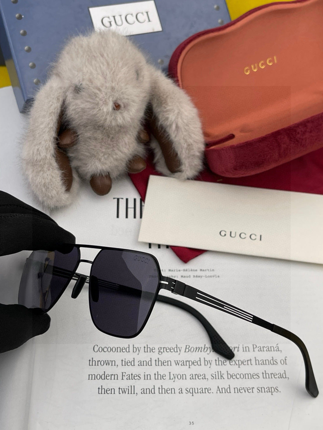 Gucci G0862 Fashion Gold Lens Sunglasses for Men & Women - 493304 - detail image 3