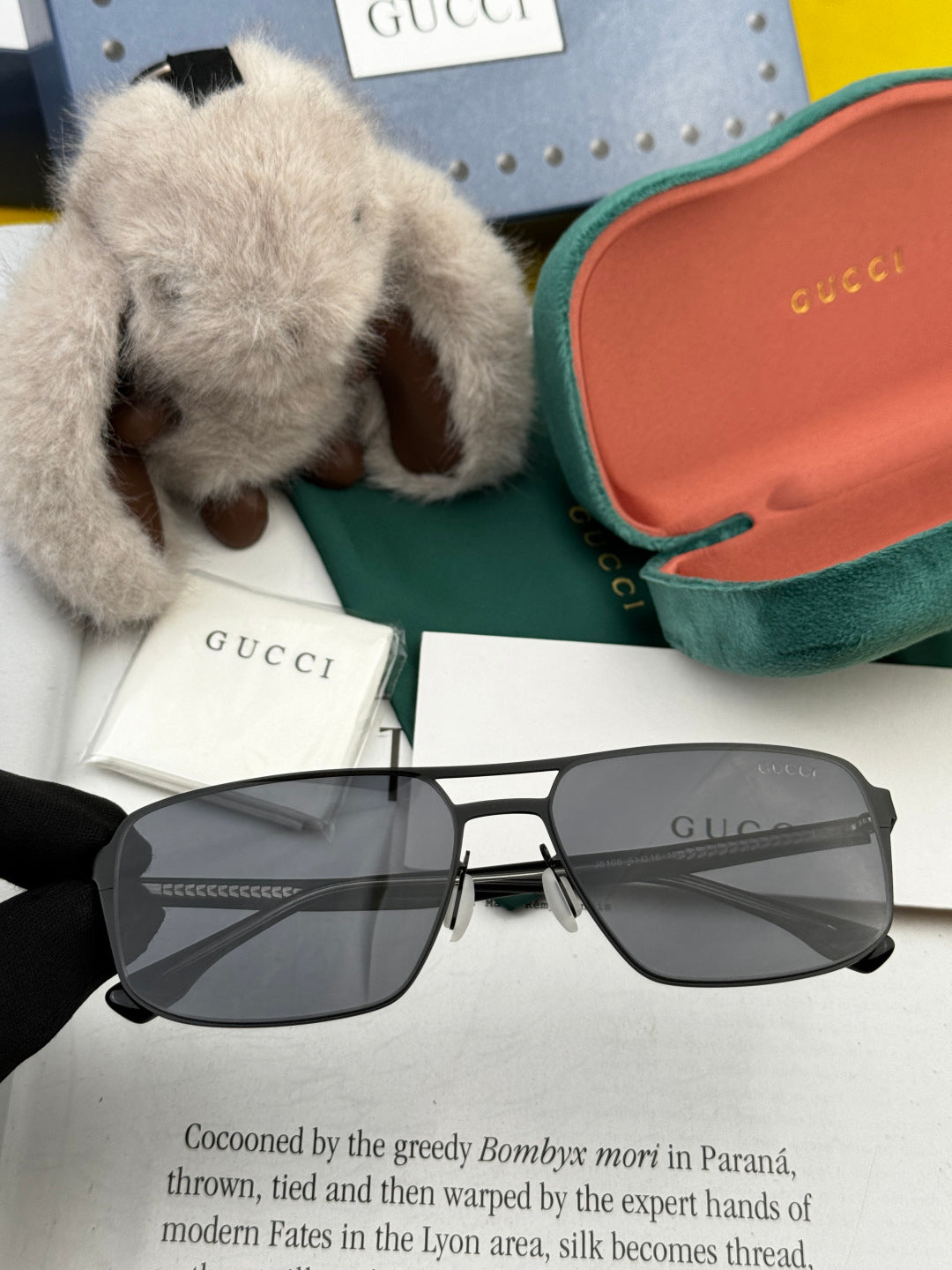 Gucci G6810 Polarized Aviator Black Lens Sunglasses for Men