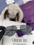 Gucci G5881 Polarized Aviator Black Lens Sunglasses for Men